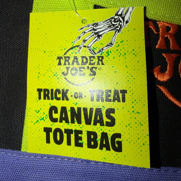 Trader Joe’s Mini Canvas Tote Bag Multi Color - Picture 3 of 4